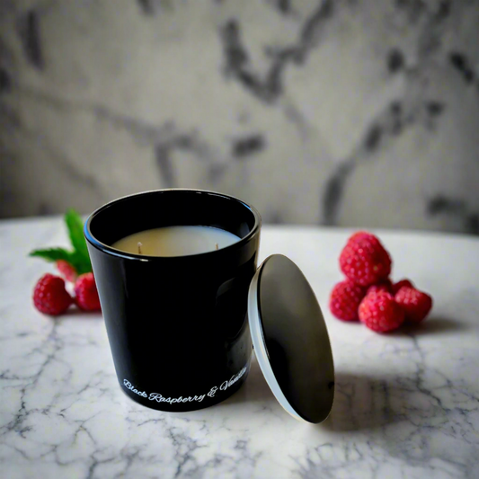 Black Raspberry Candle Lid On