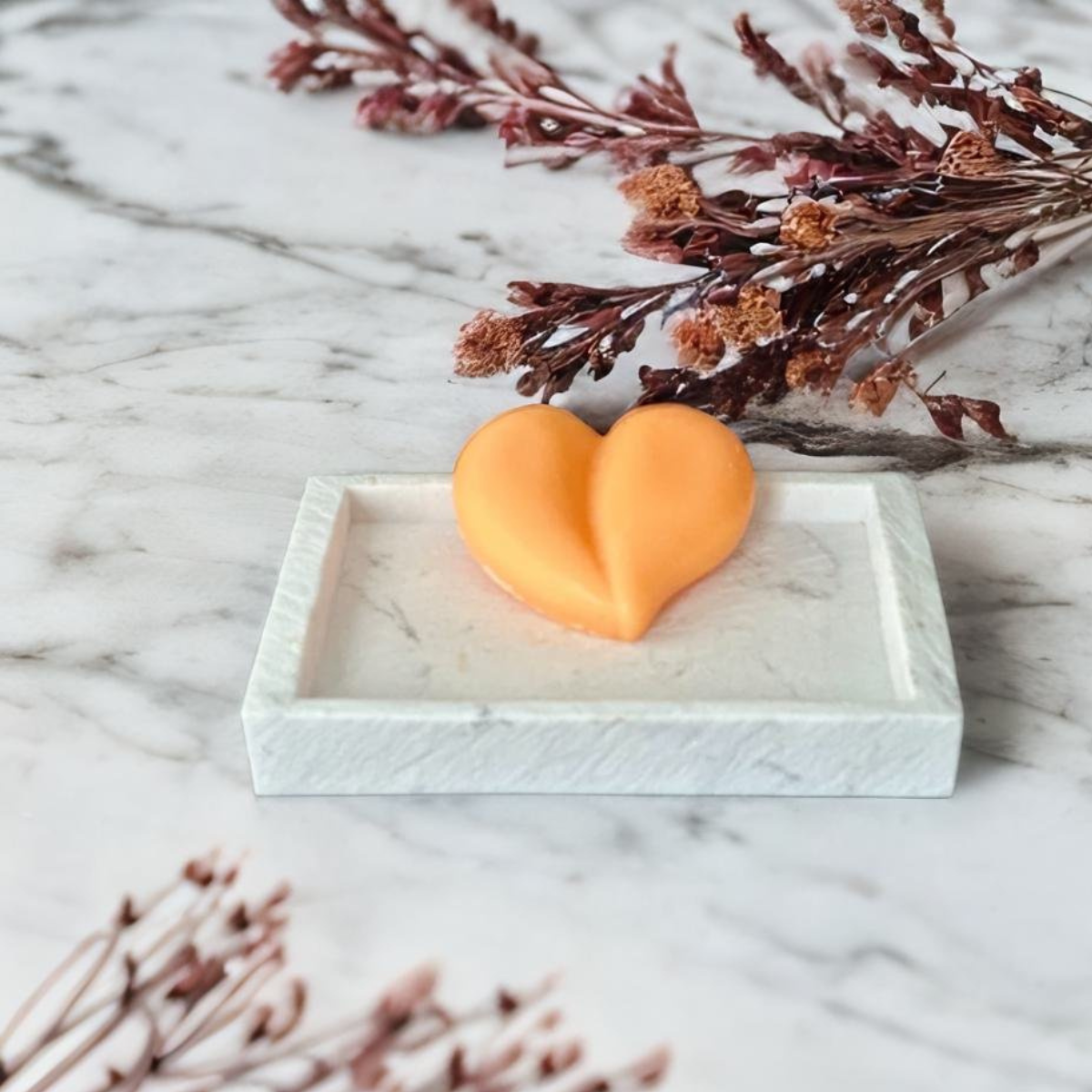 Sweet Orange and Sandalwood - Heart Shaped Guest Soap