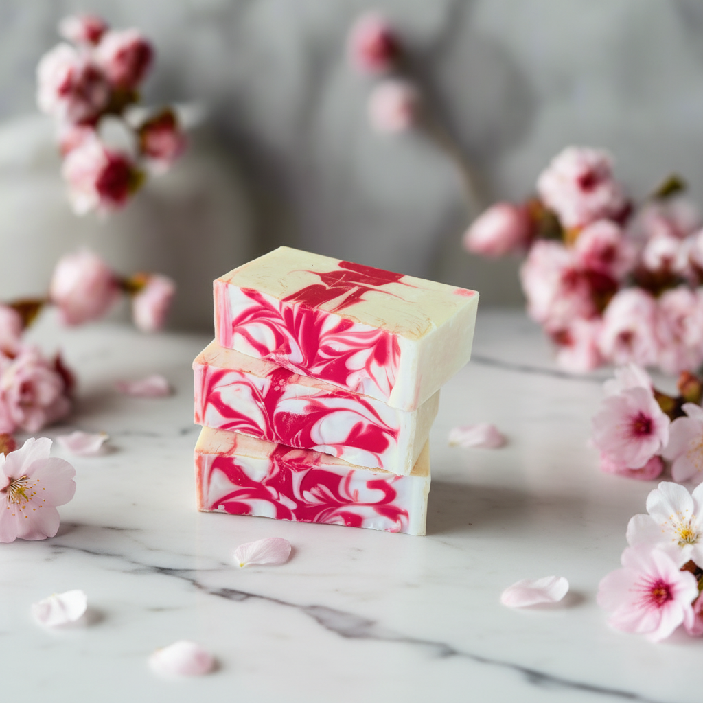 Japanese Cherry Blossom Soap Stack