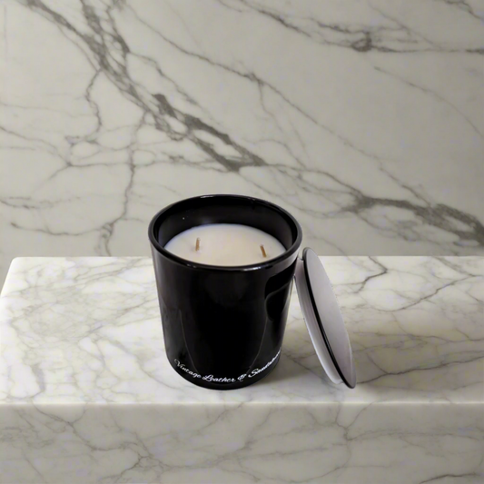 Vintage Leather & Sandalwood 400g Extra-Large Hand Poured Candle