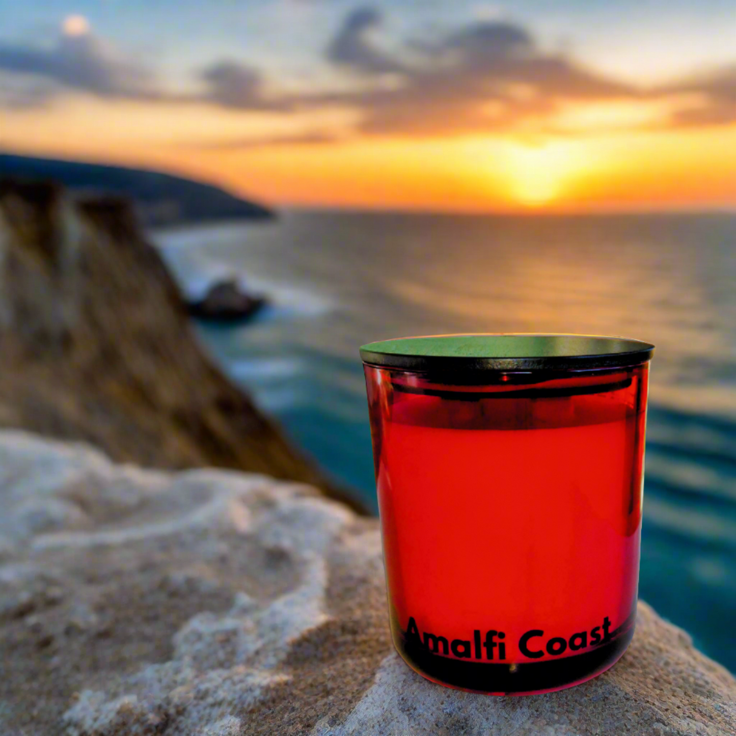 Red Candle on a beach