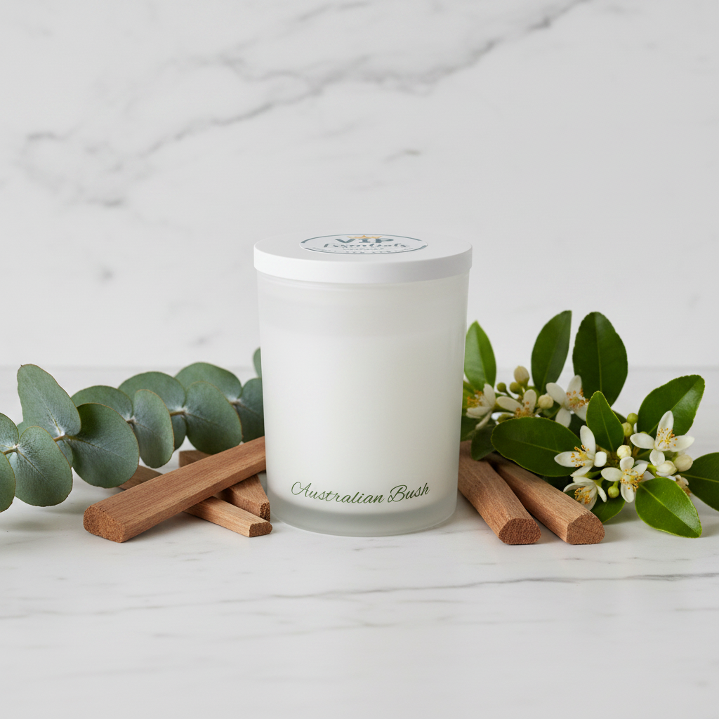 White candle with a lid on a white background