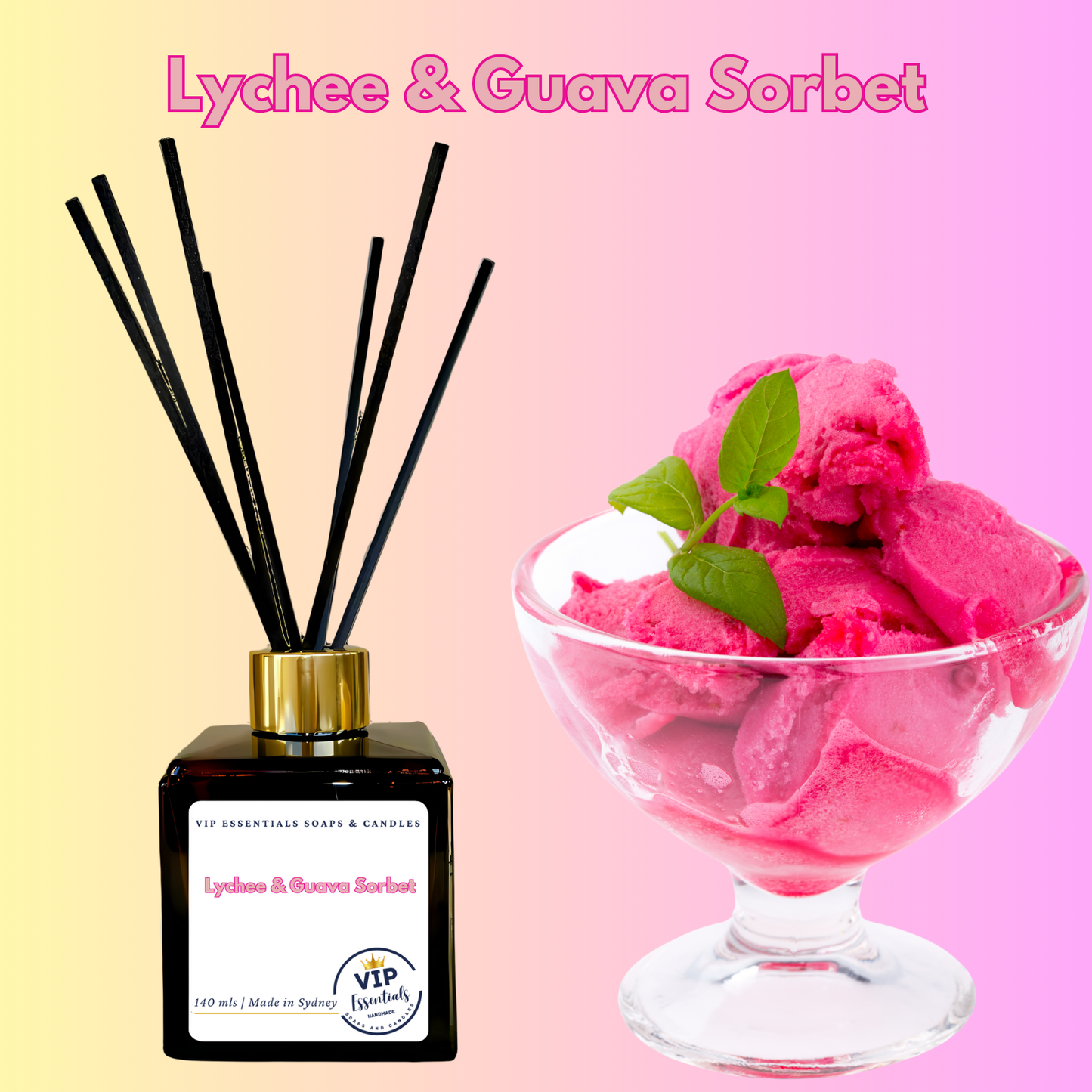 Lychee & Guava Sorbet Reed Diffuser – 140ml