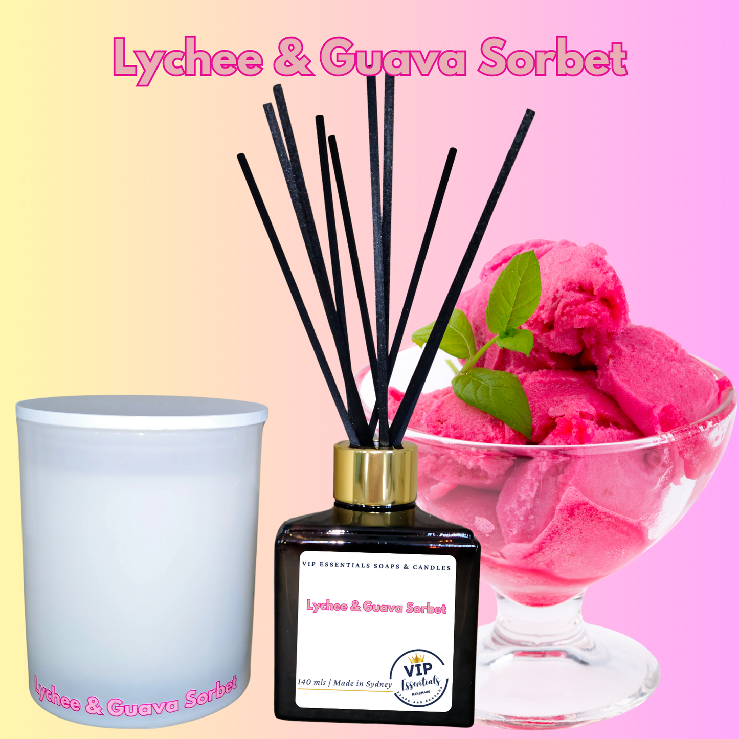 Lychee Guava Sorbet Candle