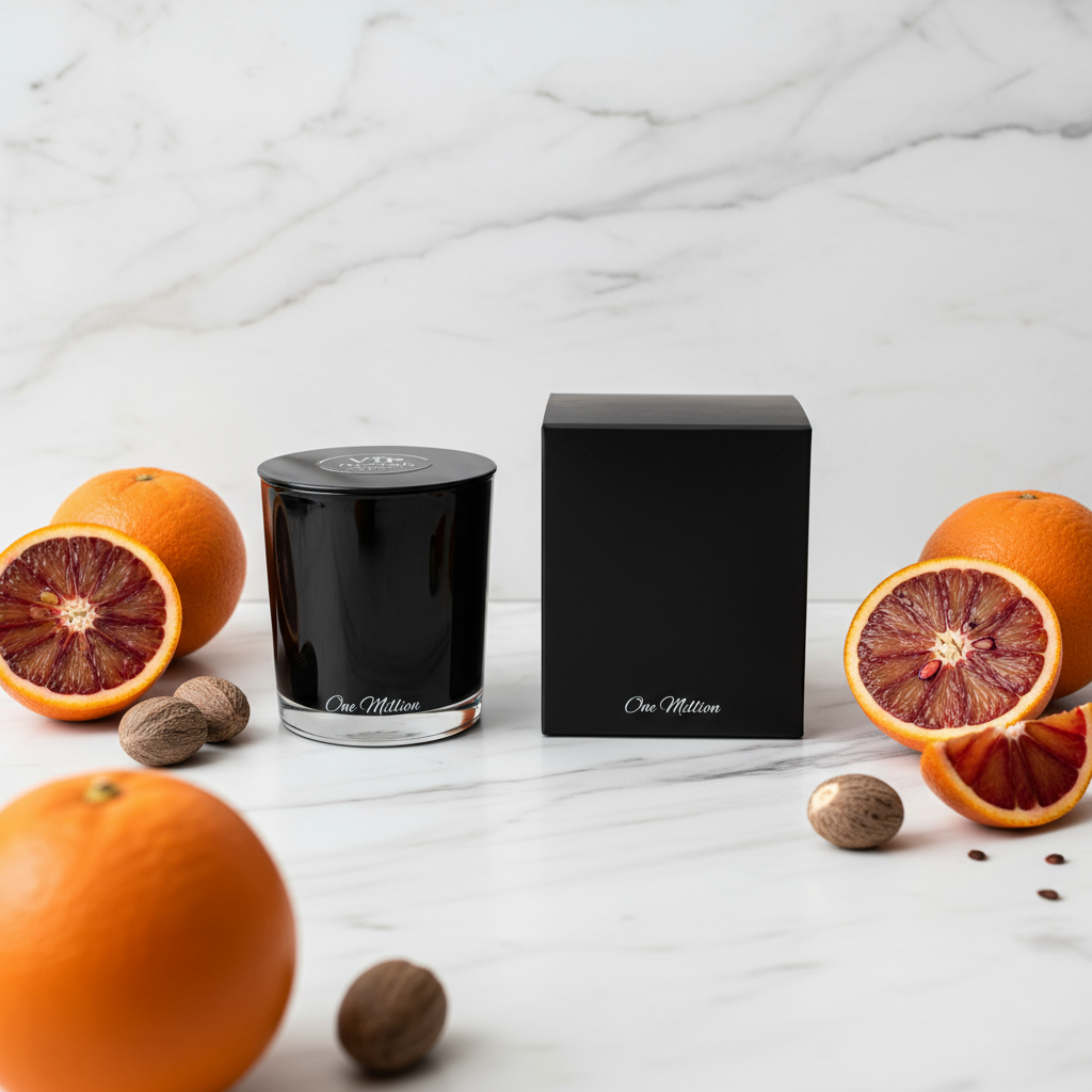 Two black cylindrical containers with 'One Million' branding on a white background