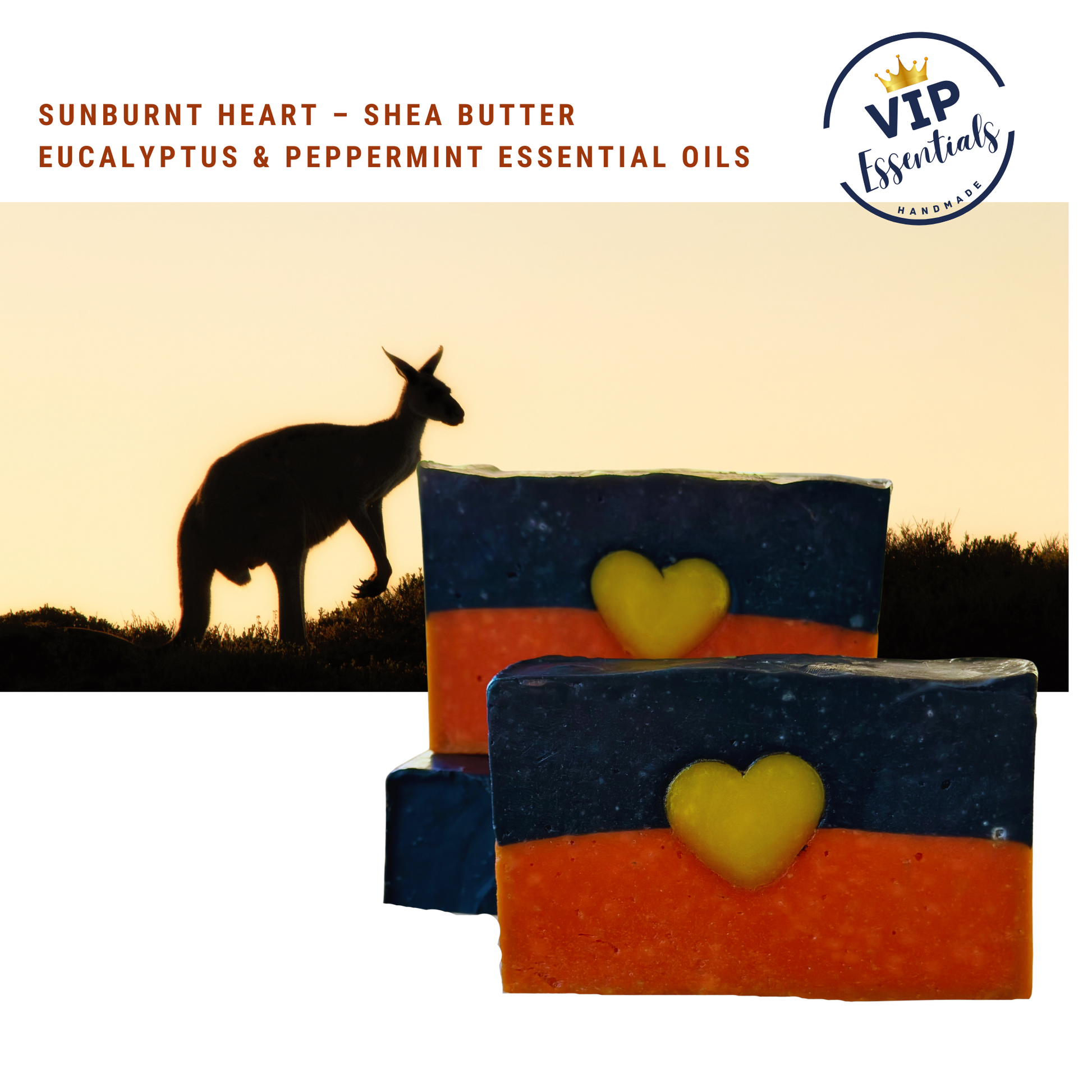 Eucalyptus & Peppermint Essential Oils - Shea Butter - Sunburnt Heart