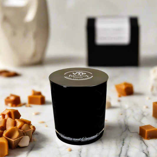 Vanilla and Caramel Candle with Lid