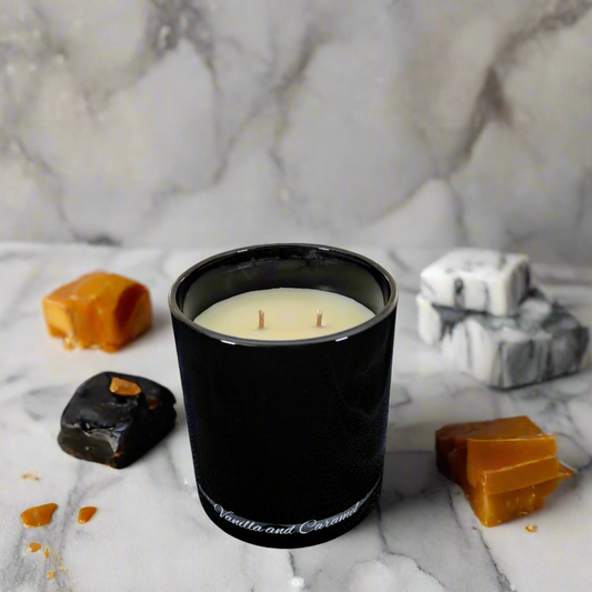 Vanilla and Caramel Candle with No Lid