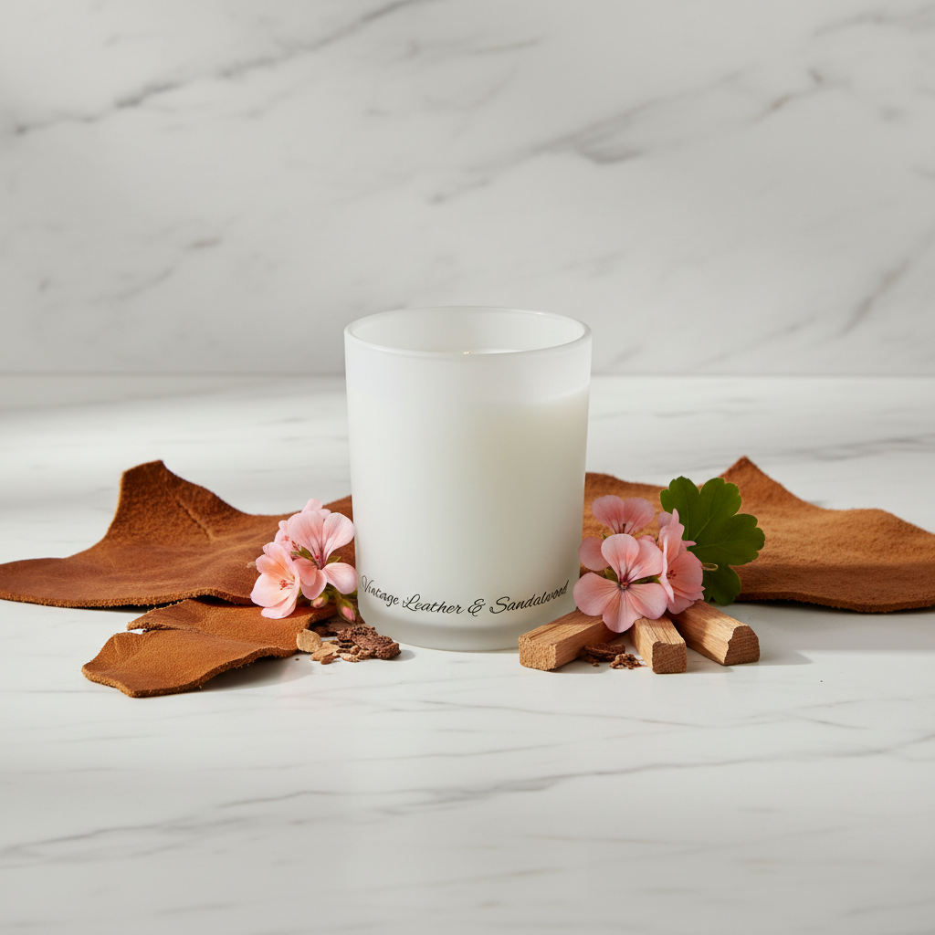 A frosted white glass jar candle with a single wick and cream-colored wax, featuring black cursive text near the base reading 'Nancy Brother & Sister', shown on a plain white background.